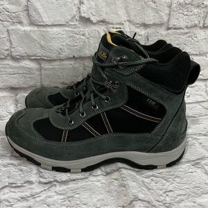 L.L. Bean Men's Primaloft Waterproof Gray Black Lace Up Hiking Boots 9 medium